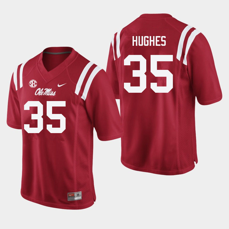 Reginald Hughes Ole Miss Rebels NCAA Men's Red #35 Stitched Limited College Football Jersey SIA1658GP